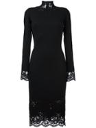 Ermanno Scervino Lace Dress, Women's, Size: 48, Black, Silk/cotton/polyamide/wool