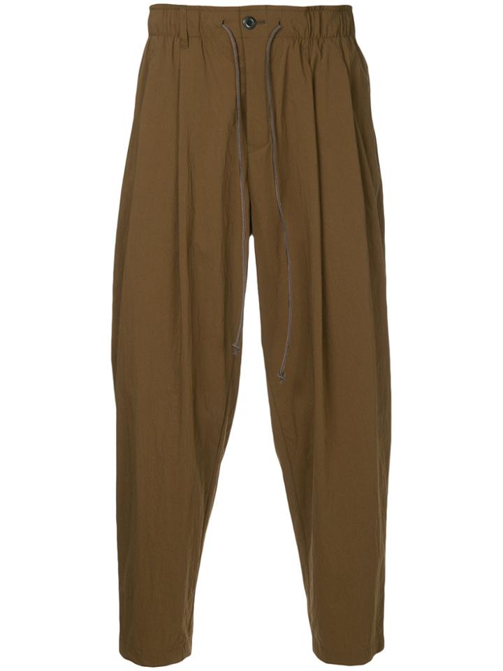 Kazuyuki Kumagai Draped Casual Trousers - Brown