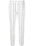 Paule Ka Striped Trousers - White