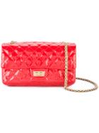 Chanel Vintage Quilted Double Chain Shoulder Bag - Red