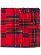 Pierre-louis Mascia Abstract Check Print Scarf - Red