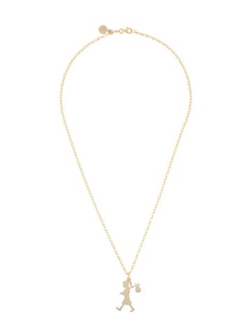 Karen Walker 9kt Gold Large Runaway Girl Pendant Necklace - Metallic