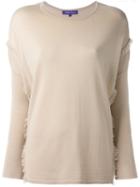 Ralph Lauren Fringed Sweater, Women's, Size: Xs, Brown, Merino