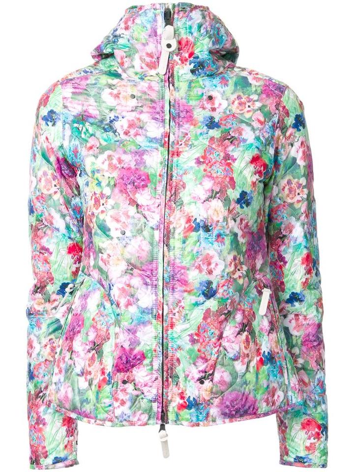 Kru Floral Hooded Puffer Jacket, Women's, Size: Medium, Polyester