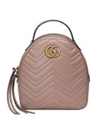 Gucci Gg Marmont Quilted Leather Backpack - Pink & Purple