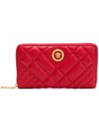 Versace Tribute Quilted Wallet - Red