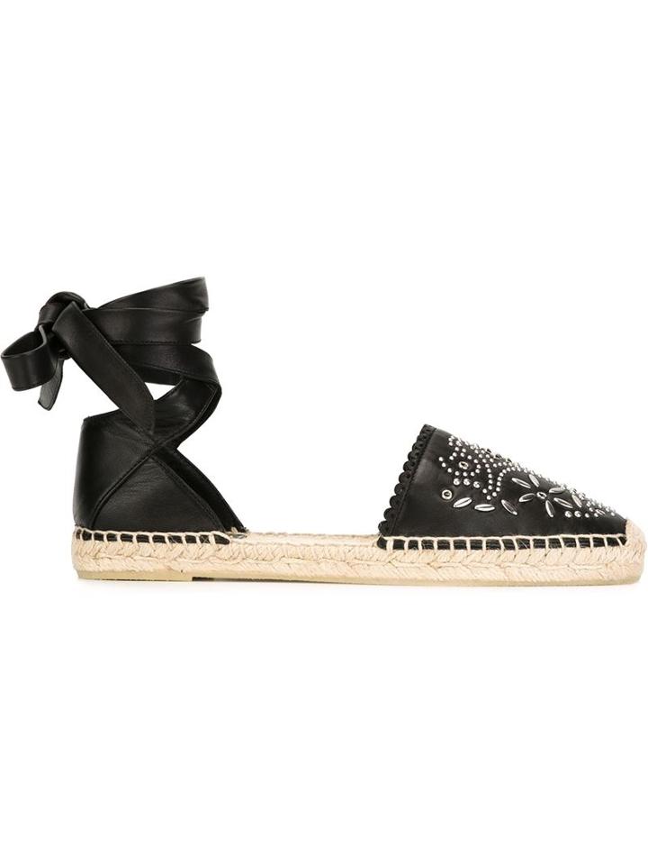 Saint Laurent Floral Studded Espadrilles