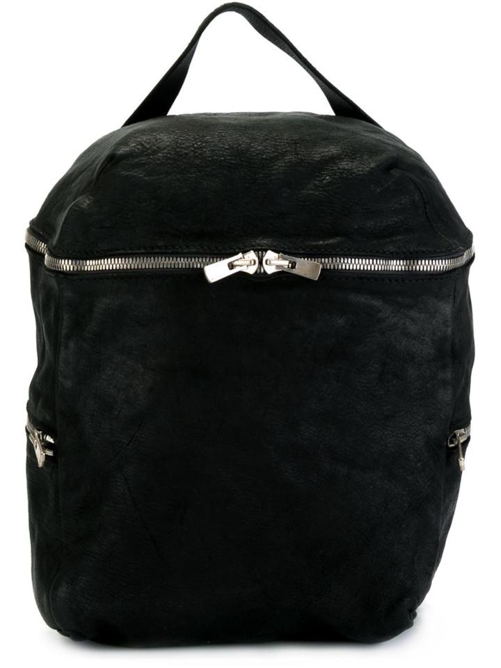 Guidi Top Handle Backpack, Black, Horse Leather
