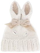 Ca4la Rabbit Ears Beanie - White