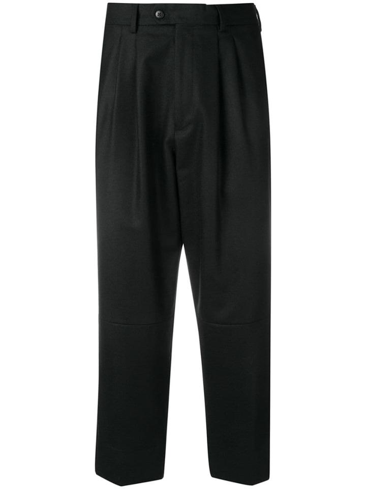 Sartorial Monk Cropped Trousers - Black