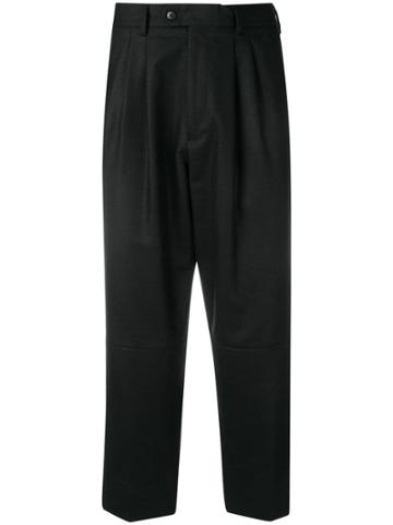 Sartorial Monk Cropped Trousers - Black