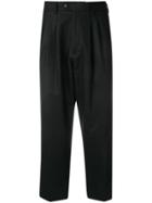 Sartorial Monk Cropped Trousers - Black