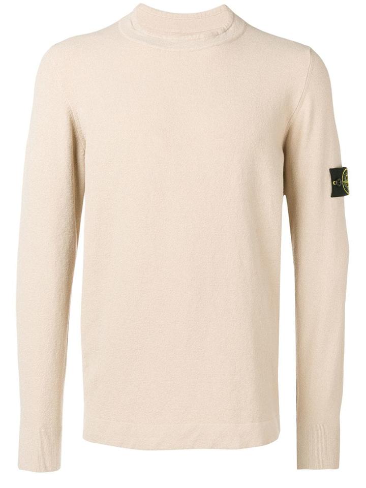 Stone Island Welt Collar Sweater - Neutrals