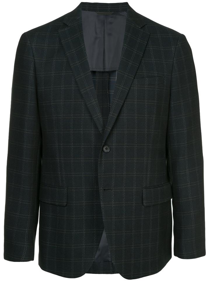 D'urban Checked Blazer - Blue