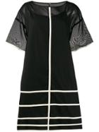 Pierantoniogaspari Contrast Short-sleeve Dress - Black