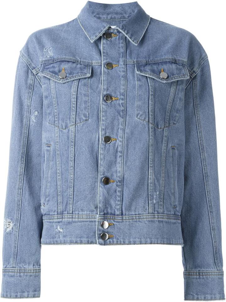 Filles A Papa Chain Embellished 'jackson' Denim Jacket, Women's, Size: 1, Blue, Cotton