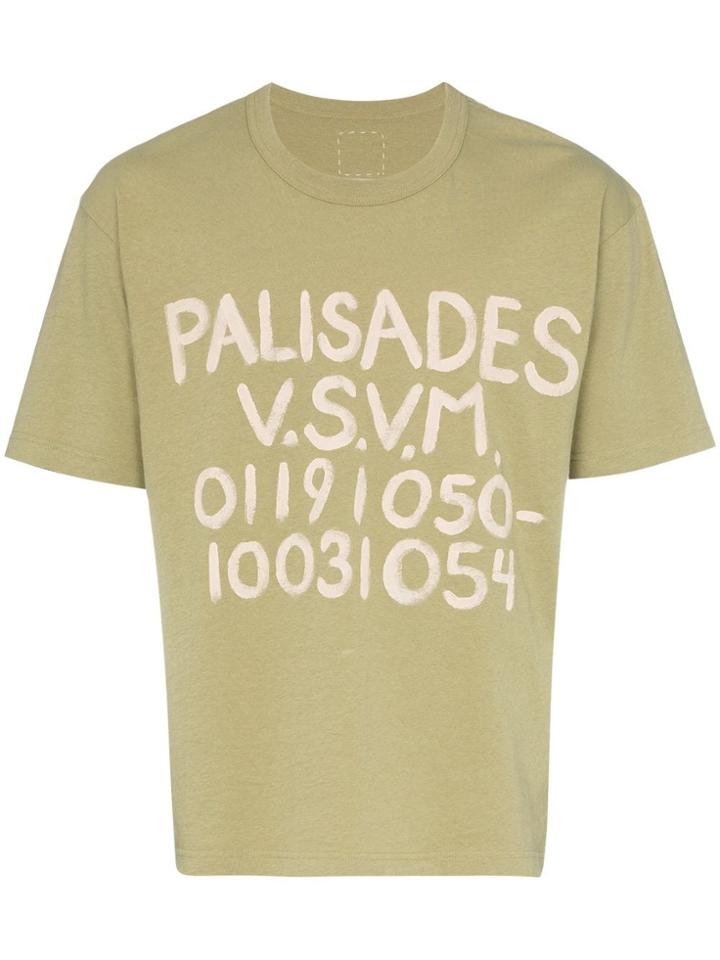 Visvim Palisades Number T-shirt - Green