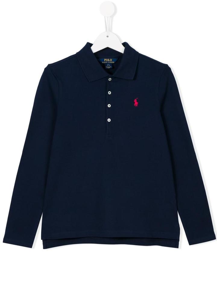 Ralph Lauren Kids Long Sleeve Polo Shirt, Girl's, Size: 16 Yrs, Blue