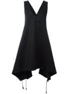 Y-3 String Detail Shift Dress, Women's, Size: Medium, Black, Cotton/spandex/elastane