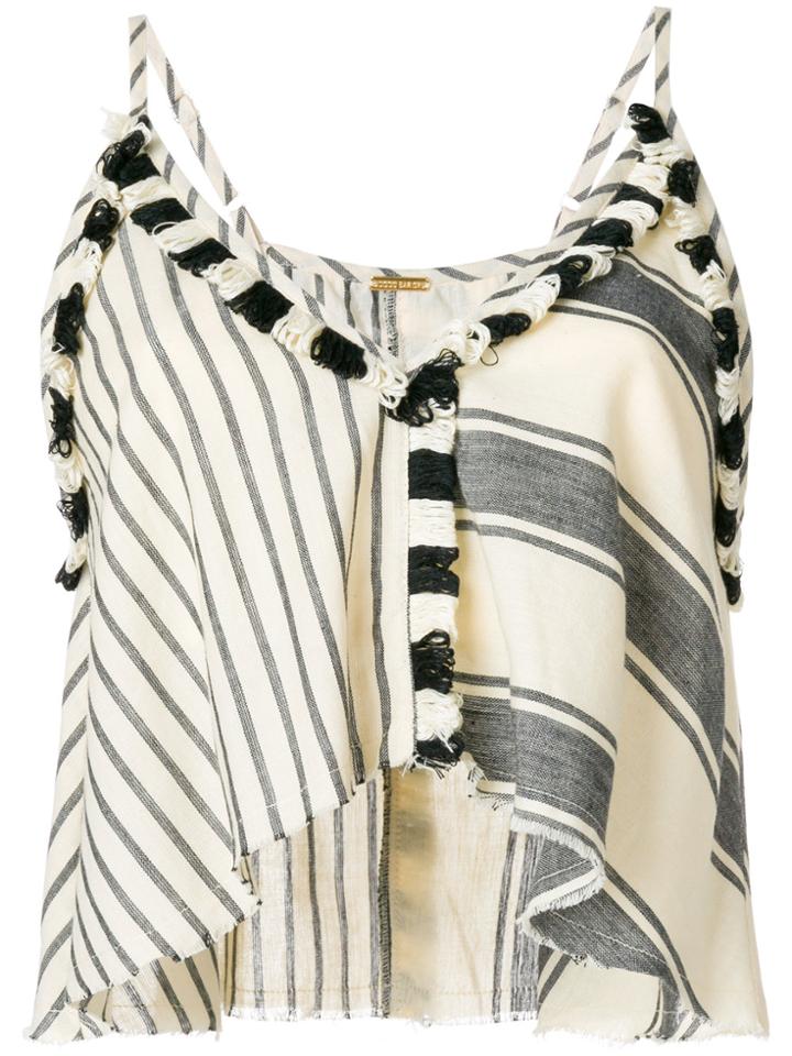 Dodo Bar Or Cropped Patchwork Top - Nude & Neutrals