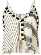 Dodo Bar Or Cropped Patchwork Top - Nude & Neutrals