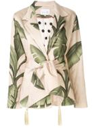 Johanna Ortiz Seriously Tropical Belted Wrap Blazer - Green
