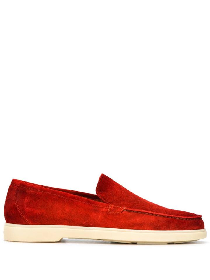 Santoni Slip-on Loafers - Red