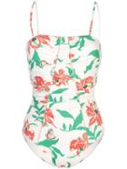 Morgan Lane Floral Emilie Swimsuit - White