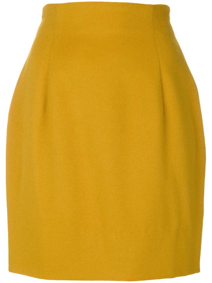 Versace Vintage Structured Mini Skirt - Yellow & Orange