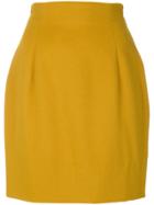 Versace Vintage Structured Mini Skirt - Yellow & Orange
