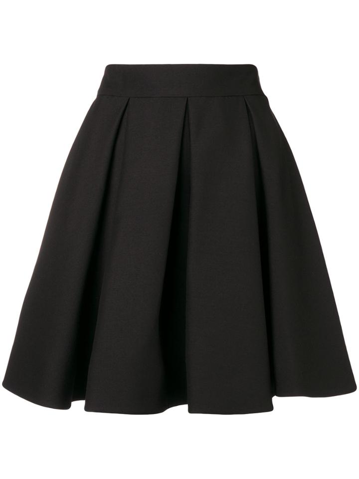 Valentino Pleated Skater Skirt - Black