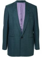 E. Tautz Check-print Blazer - Blue
