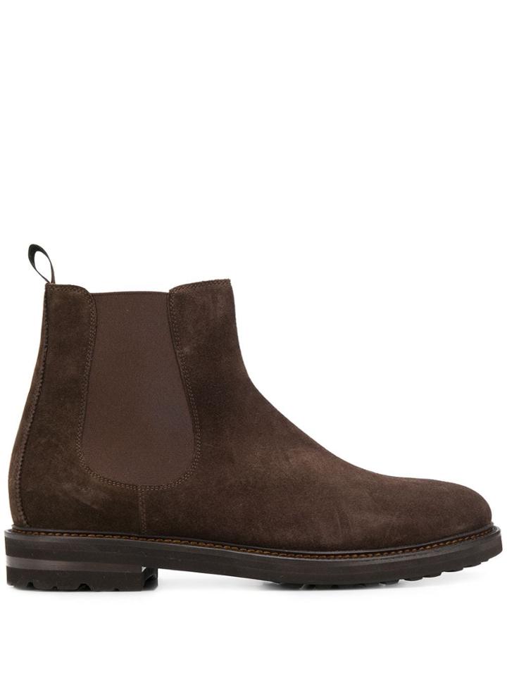 Henderson Baracco Suede Chelsea Boots - Brown