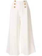 Stella Mccartney High-waisted Wide-leg Trousers - White