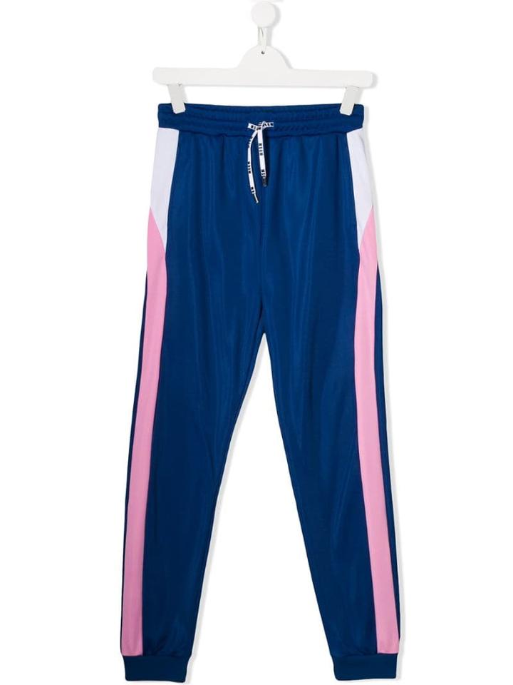 Msgm Kids Teen Drawstring Trousers - Blue