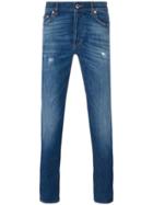 Givenchy Cuban Fit Distressed Jeans - Blue