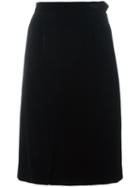 Yves Saint Laurent Vintage Knee Length Skirt, Women's, Size: 38, Black