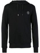 Philipp Plein Logo Trim Hoodie - Black