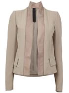 Ilaria Nistri Leather Lapel Blazer