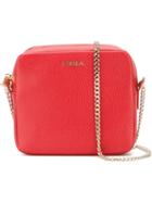 Furla Square Cross Body Bag, Women's, Red, Calf Leather