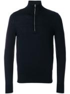 Burberry Roll-neck Zip Sweater - Blue