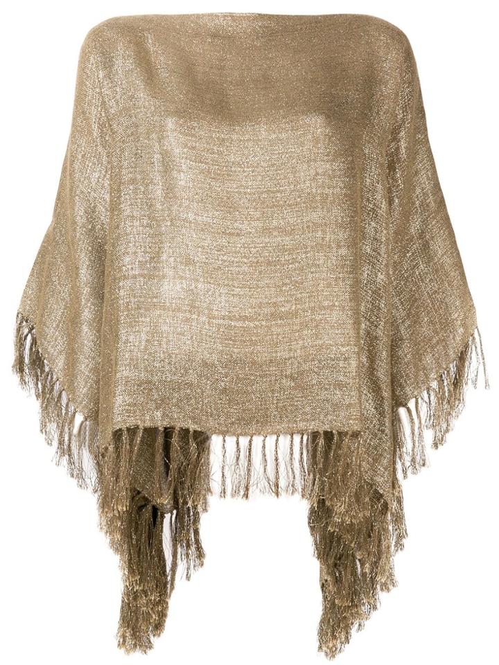 Brunello Cucinelli Metallic Poncho - Gold
