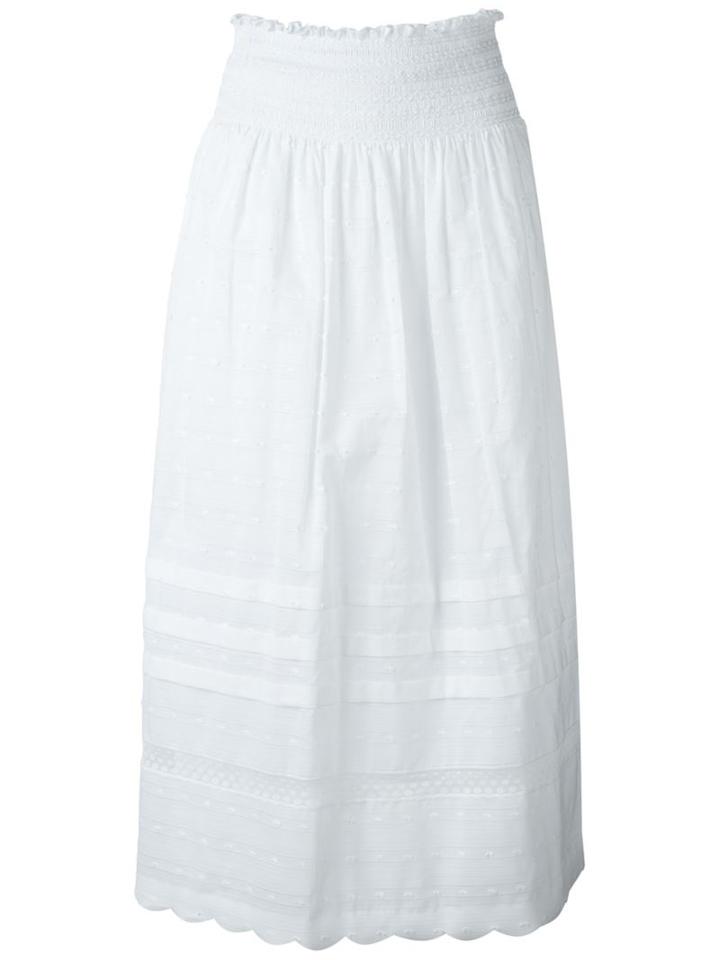 Red Valentino Jupe Skirt, Women's, Size: 42, White, Cotton/polyester