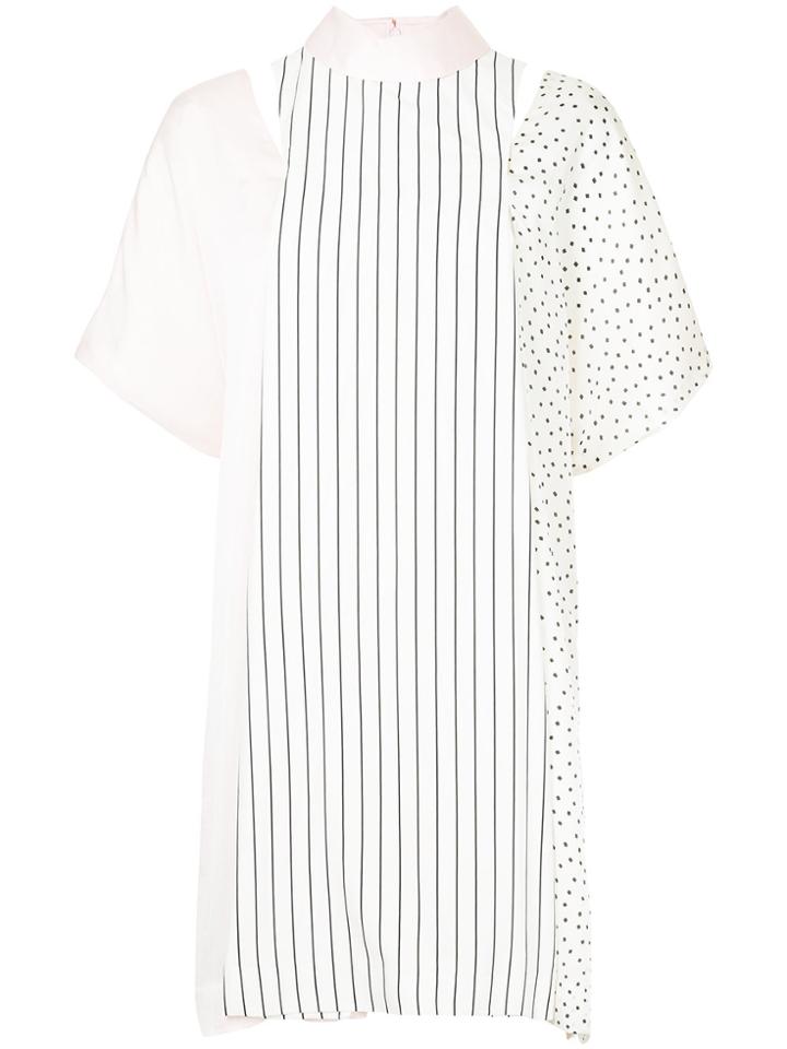 Akiko Aoki Panelled Shift Dress - White
