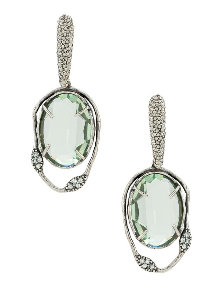 Camila Klein Stone Embellished Earrings - Silver