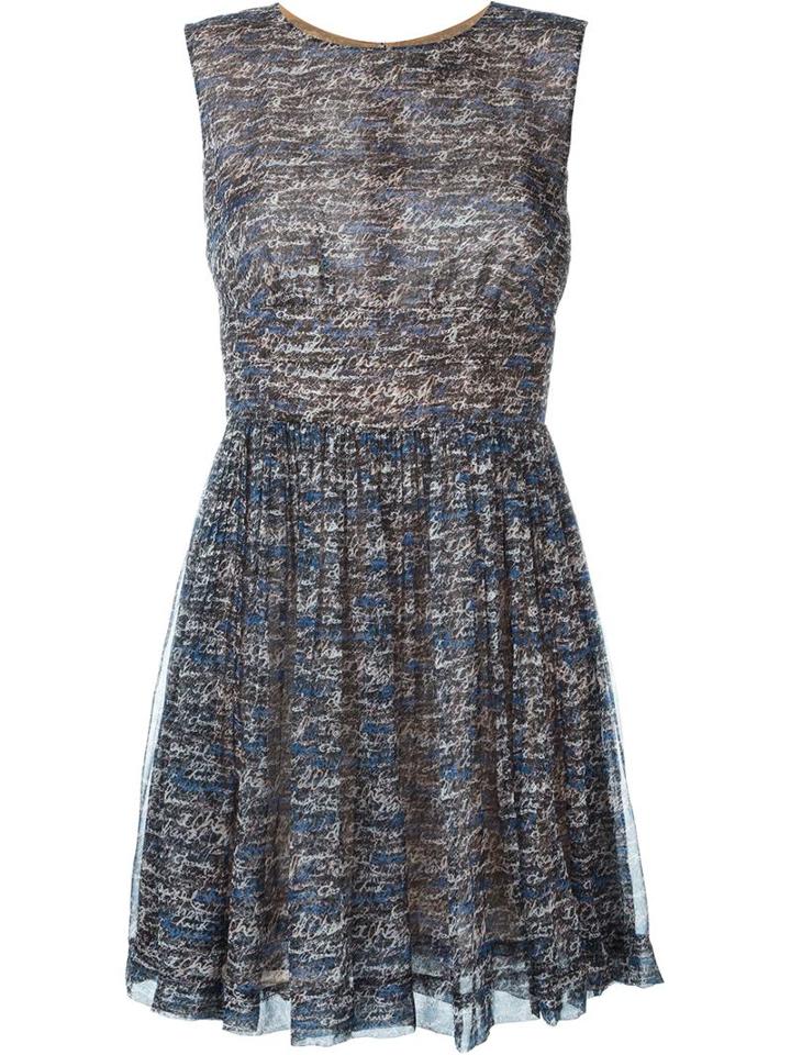 Chanel Vintage Handwriting Print Dress