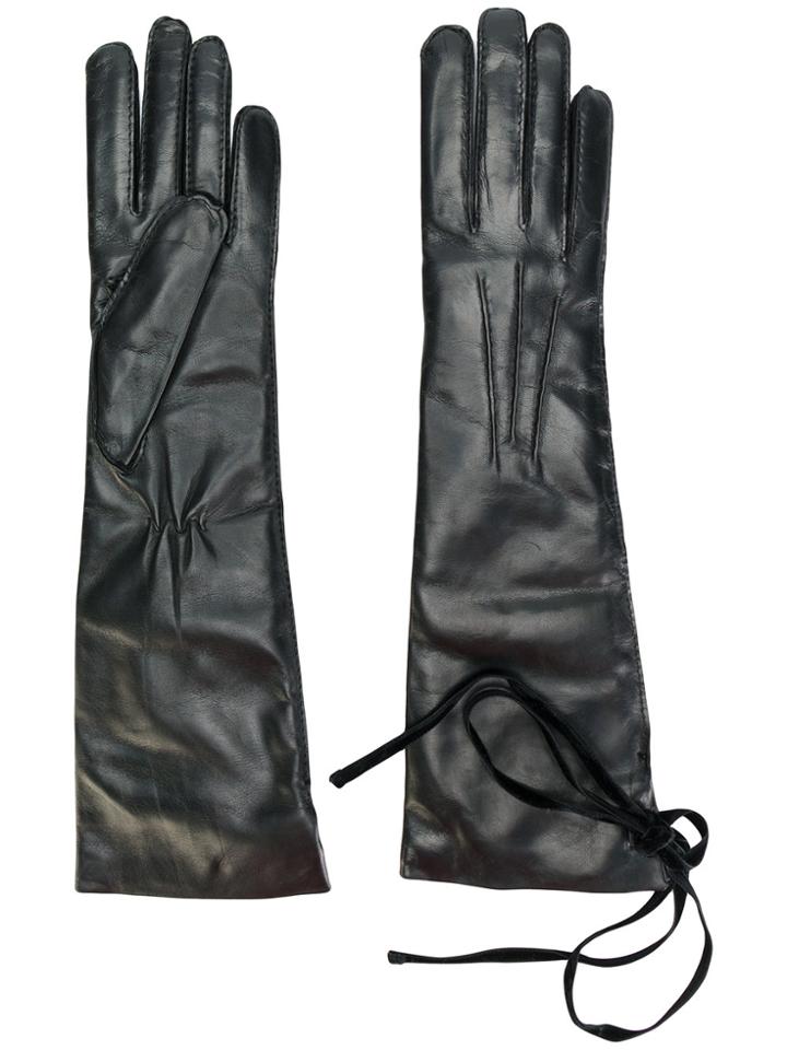 Ann Demeulemeester Smooth Gloves - Black