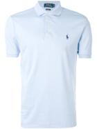 Embroidered Logo Polo Shirt - Men - Cotton - S, Blue, Cotton, Polo Ralph Lauren