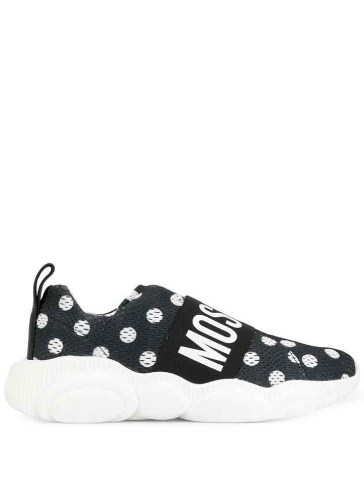 Moschino Polka Dot Slip-on Sneakers - Black