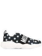 Moschino Polka Dot Slip-on Sneakers - Black
